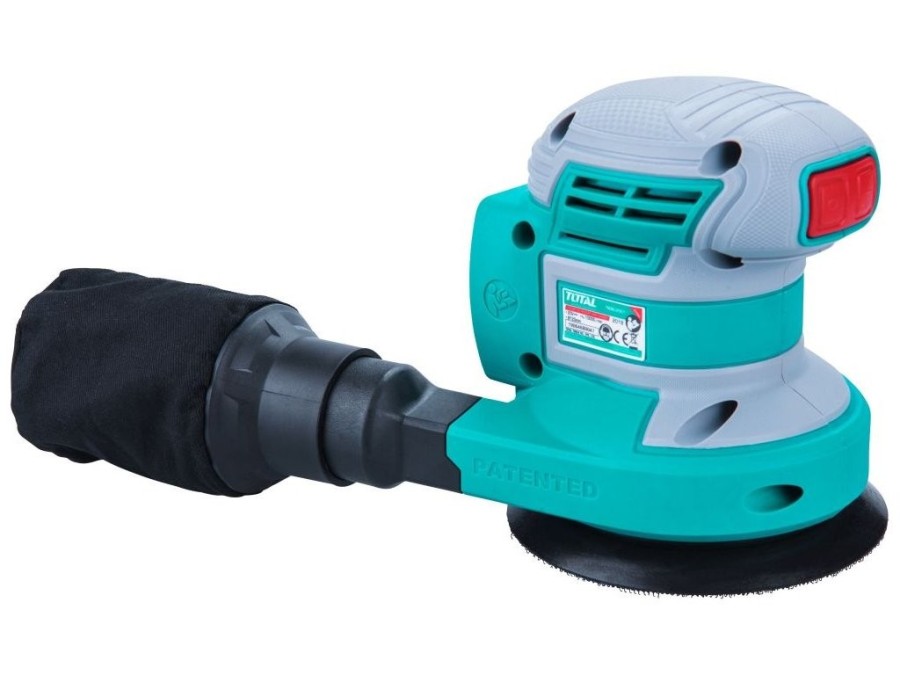 (obrázek pro) Aku excentrická bruska, 125mm, 20V Li-ion, 2000mAh, bez baterie a nabíječky, TOTAL