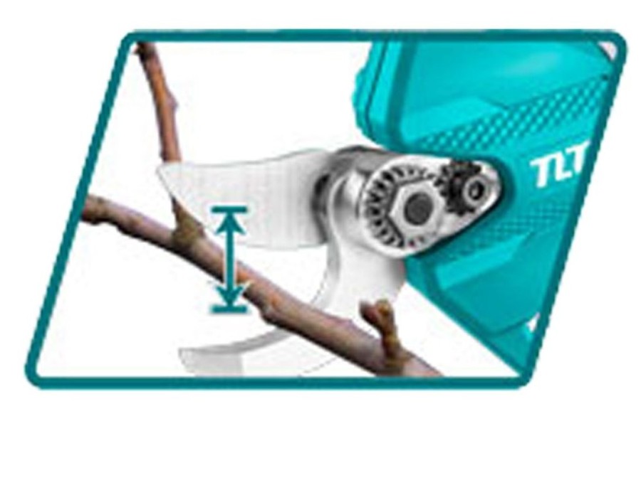 (obrázek pro) Nůžky zahradnické AKU, Brushless, 20V Li-ion, 2000mAh, industrial, 1ks baterie a nabíječky TOTAL