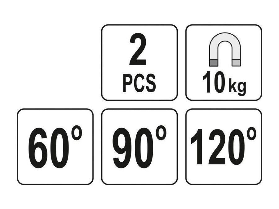 (obrázek pro) Magnetické držáky svářečské 10 kg, 2 ks YATO