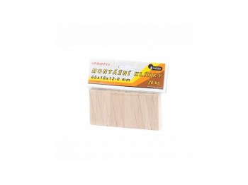 (obrázek pro) Klínky dřevěné BK 20ks/65x18x12-0