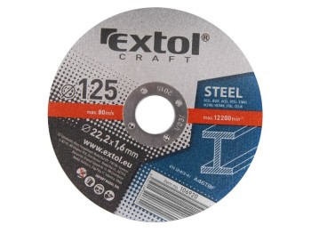 (obrázek pro) Kotouče řezné na kov, 5ks, 125x1,6x22,2mm, EXTOL CRAFT