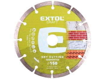 (obrázek pro) Kotouč diamantový řezný segmentový, 150x22,2mm, suché řezání, EXTOL CRAFT