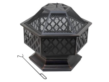 (obrázek pro) Ohniště HEXAGON copper patina s poklopem CATTARA