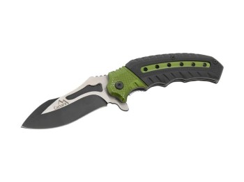(obrázek pro) Nůž zavírací COBRA 20cm s pojistkou zelená-černá CATTARA