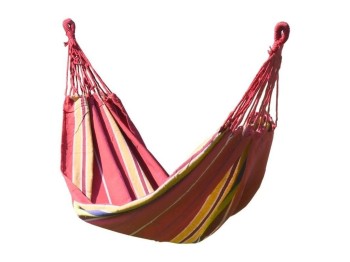 (obrázek pro) Houpací síť TEXTIL 200x100cm červeno-žlutá CATTARA