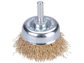 (obrázek pro) Kartáč hrnkový, O 50mm, vlnitý drát S 0,3mm, stopka 6mm, EXTOL CRAFT