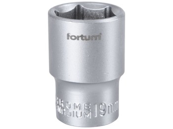 (obrázek pro) Klíč nástrčný, 1/2', 19,0mm, L 38mm, 61CrV5, FORTUM