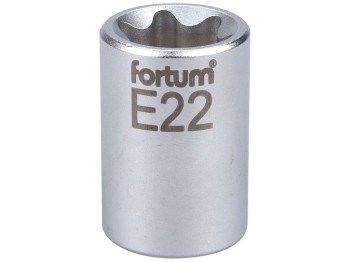 (obrázek pro) Klíč nástrčný vnitřní TORX, 1/2', E22, L 38mm, 61CrV5, FORTUM