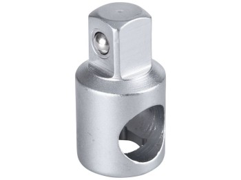 (obrázek pro) Adaptér, čtyřhran vnitřní 3/8″- vnější 1/2″, s otvorem pro trhák, 61CrV5, FORTUM