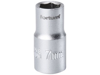 (obrázek pro) Klíč nástrčný, 1/4', 7,0mm, L 25mm, 61CrV5, FORTUM