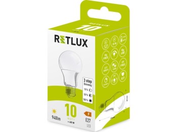 (obrázek pro) LED žárovka stmívatelná 3 step DIMM 10 W E27 A60 WW RLL 499 RETLUX