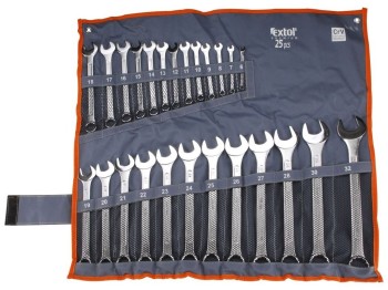 (obrázek pro) Klíče otevřené/očkové, sada 25ks, 6-32mm, CrV, EXTOL PREMIUM