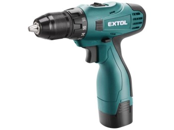 (obrázek pro) Aku vrtací šroubovák, 14,4V, 16,6V MAX Li-ion, 1500mAh, dvě baterie, EXTOL INDUSTRIAL