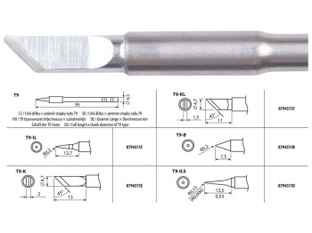(obrázek pro) Hrot pájecí, T9-K EXTOL INDUSTRIAL