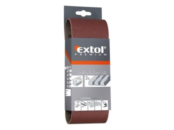 (obrázek pro) Plátno brusné nekonečný pás, bal. 3ks, P80, 75x533mm, EXTOL PREMIUM