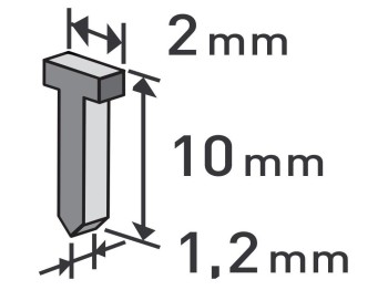 (obrázek pro) Hřebíky, balení 1000ks, 10mm, 2,0x0,52x1,2mm, EXTOL PREMIUM