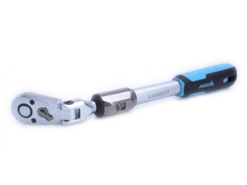 (obrázek pro) Ráčna teleskopická s kloubem, 1/2″, délka 355 - 495 mm, 60 zubů, s přepínáním ASTA