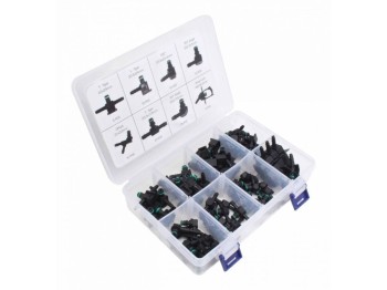 (obrázek pro) Konektory na zpětné vedení paliva (diesel), různé tvary a rozměry, sada 85ks ASTA