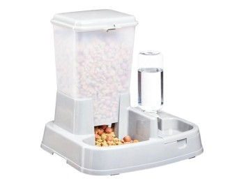 (obrázek pro) Automatický dávkovač krmiva a vody 2v1 pro domácí zvířata