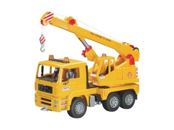 (obrázek pro) Autojeřáb MAN TGA, stavební jeřáb 02754 BRUDER