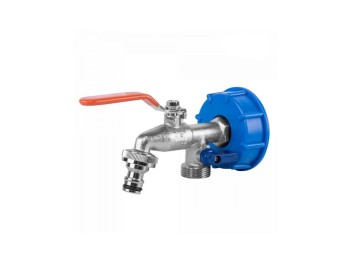 (obrázek pro) Sada pro kontejner na vodu IBC, uzávěr IBCS60 a zahradní ventil GKK0512