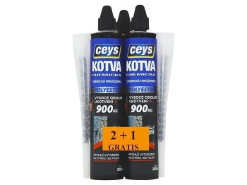 (obrázek pro) Chemická kotva polyester 300ml CEYS 2+1 GRATIS