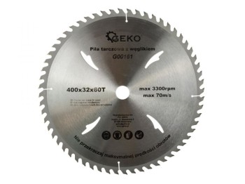 (obrázek pro) Kotouč pilový (vidiový) na dřevo 400x32x60T GEKO