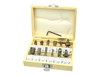 (obrázek pro) Frézy tvarové do dřeva, sada 12 ks GEKO