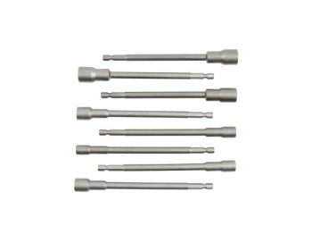 (obrázek pro) Klíče nástrčné do vrtačky, prodloužené, magnetické, sada 8ks, 6-13mm GEKO