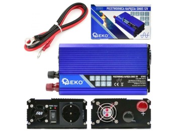 (obrázek pro) Měnič napětí 12/230V 500W/1000W, čistá sinusovka GEKO