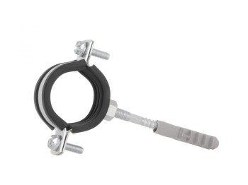 (obrázek pro) Objímka na trubky 1″ 32-36mm, s gumovou vložkou, dva šrouby GEKO