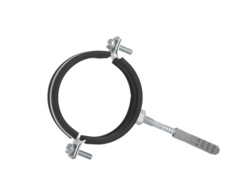 (obrázek pro) Objímka na trubky 2 1/2″ 75-80mm, s gumovou vložkou, dva šrouby GEKO