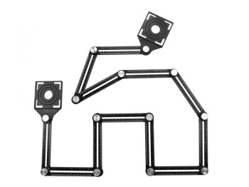 (obrázek pro) Víceúčelové dvanácti-dílné skládací pravítko GEKO