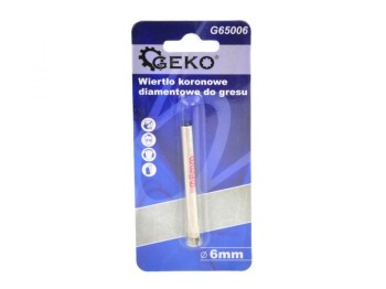 (obrázek pro) Korunkový vrták diamantový na dlaždice 6mm GEKO