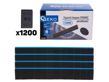 (obrázek pro) Samolepící závaží na kola 12x5g XTREME, černé, 100ks pásků GEKO