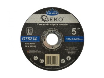 (obrázek pro) Kotouč řezný na ocel, nerez, 125x2.0x22mm GEKO PREMIUM