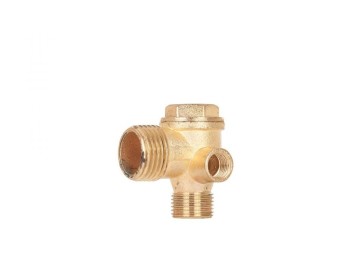 (obrázek pro) Zpětný trojcestný, odlehčovací, rozběhový ventil kompresoru 1/2″ x 3/8 x 1/4″ GEKO