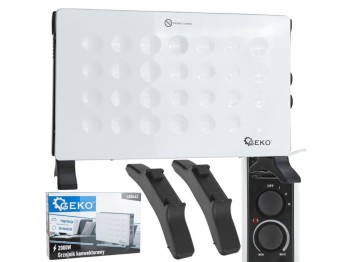(obrázek pro) Konvektor s termostatem MODERN, 2000 W, bílý GEKO