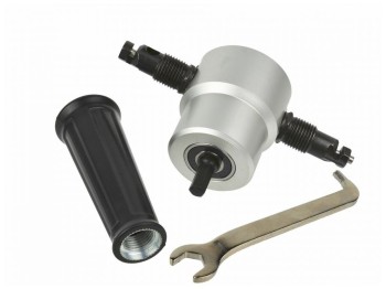 (obrázek pro) Prostřihovač plechu do ruční vrtačky GEKO