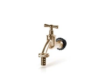 (obrázek pro) Kohoutek 1/2″ pro nádrž na dešťovou vodu, zlatý TAP