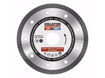 (obrázek pro) KRT085100 - Diamantový kotouč celoobvodový 115mm EXPERT TURBO KREATOR