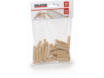(obrázek pro) KRT110102 - Truhlářské kolíčky 8 x 40 mm (40 ks) KREATOR