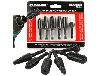 (obrázek pro) Stopkové frézy do kovu a dřeva, sada 6 ks MAR-POL