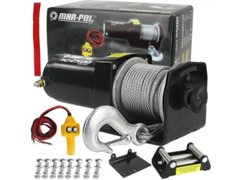 (obrázek pro) Elektrický lanový naviják 12V, 1133kg/2500lbs, 970W RQ2500 MAR-POL