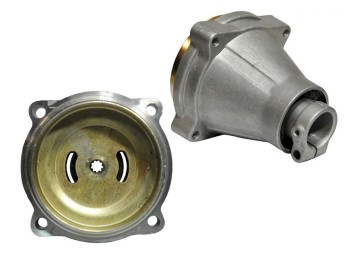 (obrázek pro) Náhradní příruba horní, uložení hřídele, spojkový koš ke křovinořezu 28mm, 9 zubů DEMON