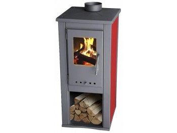 (obrázek pro) Kamna Thalia Okta 3,9kW, 85cm, červené