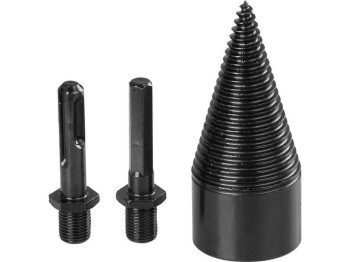 (obrázek pro) Štípací trn - kužel na dřevo 42mm, 2x adaptér