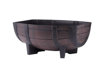 (obrázek pro) Květináč Woodeff barel teak, 40x30x18cm