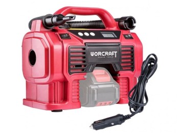 (obrázek pro) WORCRAFT CAC-S20LiA Aku kompresor 20V, autozásuvka, (bez baterie a nabíječky)