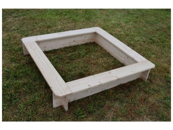 (obrázek pro) NICE WOOD pískoviště 120x120 cm bez krytu, přírodní